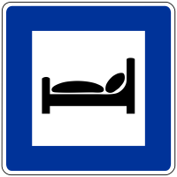 Zeichen "Übernachtungsmöglichkeit"