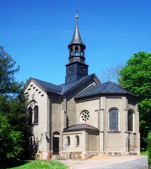 Außenansicht der Kreuzkirche Lugau | Foto: W. Frech