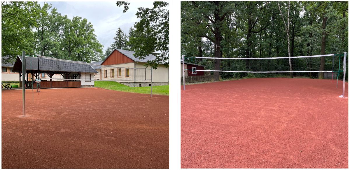 Abb.: Foto der fertigen Volleyballanlage